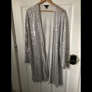 Sequined Duster Sweater